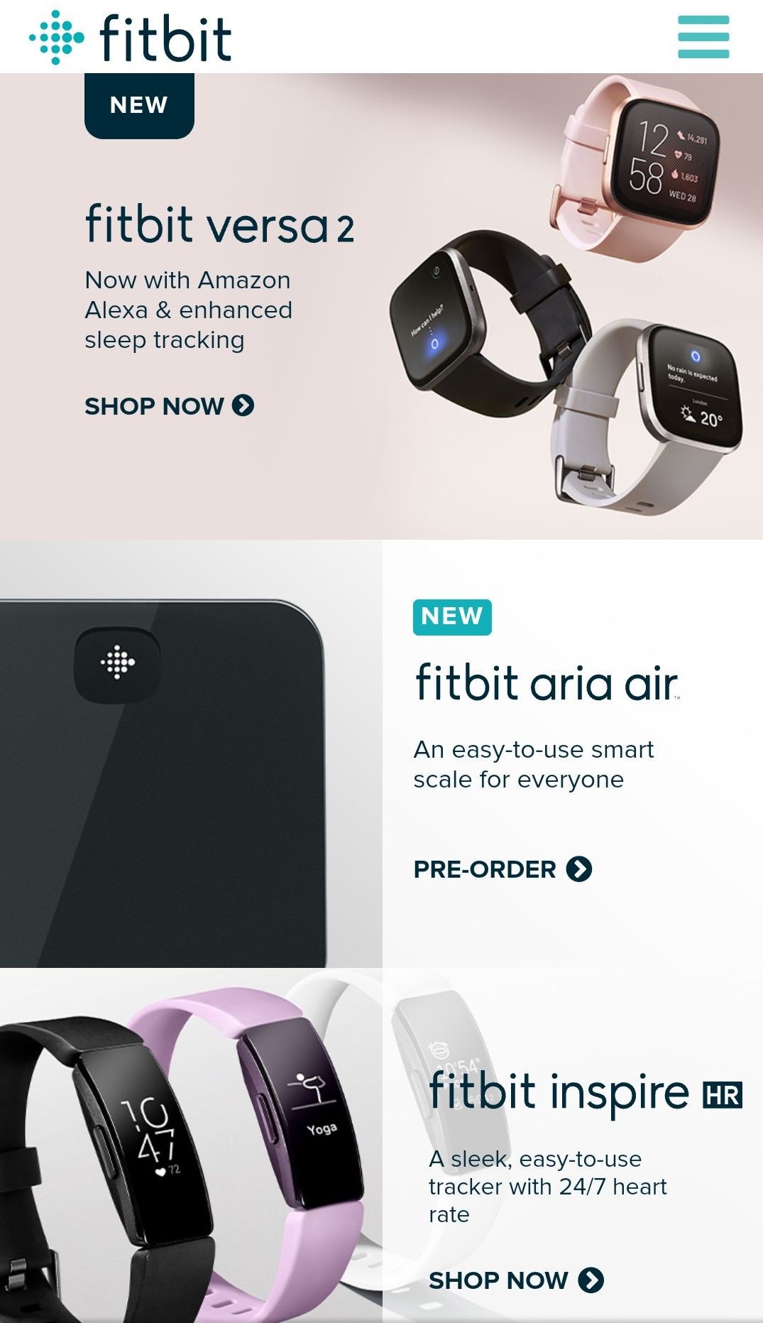 FitBit's Mobile Screenshot